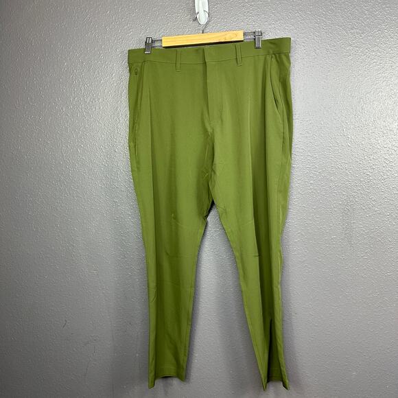 Fabletics Pants Mens 35x29 The Only Pant Classic Fit Green Stretch Blend casual - Picture 1 of 7